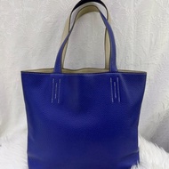 Hermès Hermes Double Sens 28 Reversible Tote Bag Blue