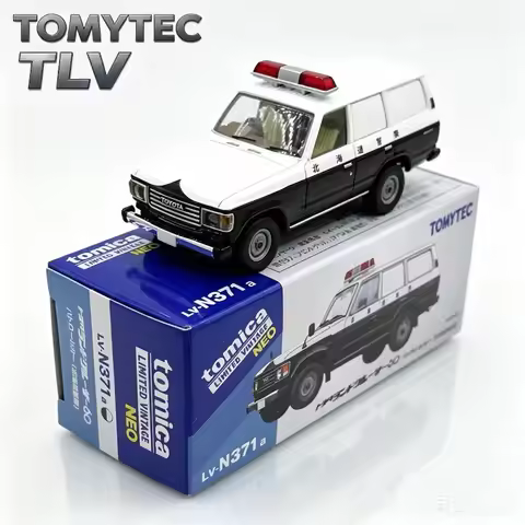 Tomytec TLV 1:64 Toyota Land Cruiser 60 Hokkaido Patrol N371a Car Alloy Car Model , Adult Collectibl