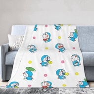 【In Stock】 Doraemon Micro Fleece Blanket Flannel Ultra-Soft Warmth Throw Blanket for Sofa Bed in Hom