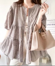 預購 日本品牌 CLASSICAL ELF 3way 透薄刺繡上衣 4色4碼