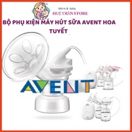 Avent snowflake, avent cherry breast pump, avent breast pump accessory set