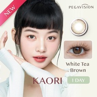 (NEW) PEGAVISION คอนแทคเลนส์สี รายวัน รุ่น KAORI สี White Tea Brown (10 เลนส์/กล่อง)