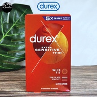 Durex_Extra Sensitive Thin Wide Fit 12 Latex Condoms ดูเร็กซ์ ถุงยางอนามัย รุ่นบางเฉียบ 60 mm