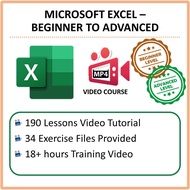 [Video Course] Microsoft Excel Beginner To Advanced Training Course [190 Lessons Video Tutorial]