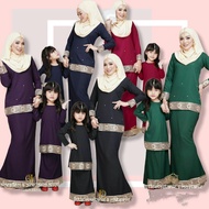 MASTANIE SAREE / Set Baju Raya Sedondon Ibu dan Anak / Baju Kurung Budak Terbaru 2023