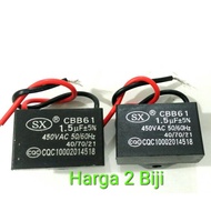 2 biji 1.5uf Fan Capacitor 1.5uf Fan capasitor 1.5uf