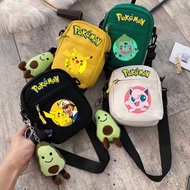Pokémon Pokémon Shoulder Bag Pikachu Handsome Children Outing Cartoon Printed Shoulder Bag Handsome 