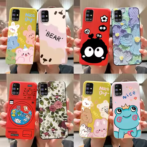 For Samsung Galaxy M31S Case SM-M317F M 31s Back Cover Stylish Painted Silicone Soft TPU Phone Cases