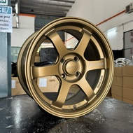 [OFFSET ET28] 15x7 ET28 4H100/ 8H100-114.3 - Dark Bronze, Glossy Black (Thailand Rim)