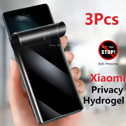 3Pcs Privacy Hydrogel Film for Redmi Note 9s 10s 8T 9T 9A 9C Pro Protective Film on Xiaomi Poco X3 F
