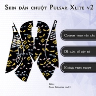 Pulsar Xlite Wireless v2 mouse Skin, Fendi Monster fen03 model | 3m anti-slip sticker