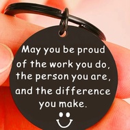 Inspirational Keychain for Coworker Leaving - Team Appreciation Gift for Employee Thank You - Motiva