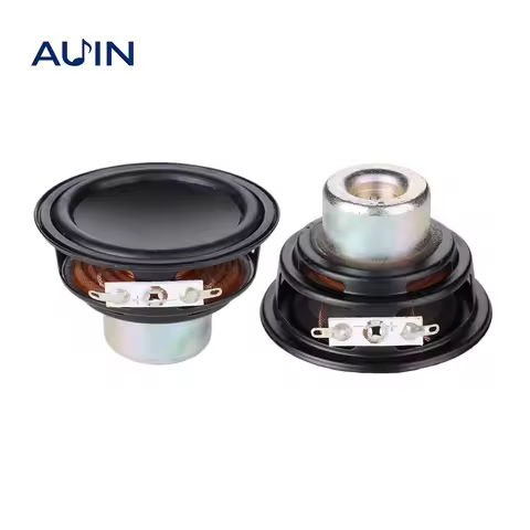 AUIN 2Pcs 2.6 Inch 6 Ohm 20W Midrange Bass Speaker 66MM Woofer Long Stroke Loudspeaker Neodymium Mag