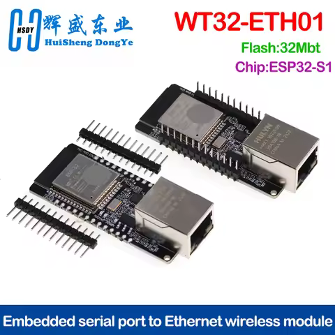 WT32-ETH01 Embedded Serial Port Networking Bluetooth-compatible Ethernet WIFI Combo Gateway MCU ESP3