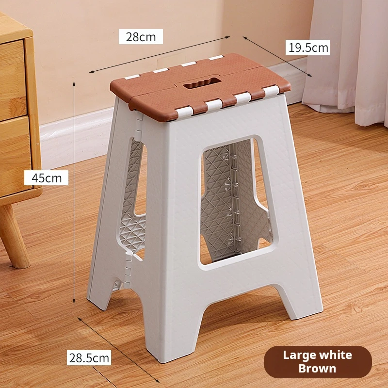Folding stool home dining chair portable outdoor adult high stool plastic chair thickened matza stoo