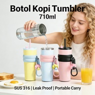 GANTUNGAN Coffee Hanger Free Bottle Straw Tumbler 710ml / SUS Tumbler Tumbler Viral Coffee Tumbler
