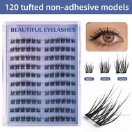 120pcs keo không có keo dán lông mi fai 8-12mm tự nhiên lông mi giả cho người đẹp cosplay DIY trang