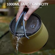 （需預訂）日式矽膠可摺疊露營水壺 1000ML Silicone Folding Kettle Portable Camping Boiling Water Pot with Handle Tea Coffee Cooker for Camping Travel