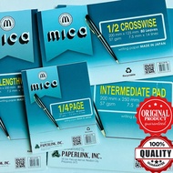 Pad paper  MICA Intermediate/1/2 Crosswise/1/2 Lengthwise/1/4 Quiz Writing Pad (Sold per pad) 80Leav