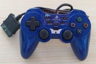 【亞魯斯】PS2 FUJIWORK 振動連發手把(藍色) 有線 手把 搖桿 /中古商品(看圖看說明)