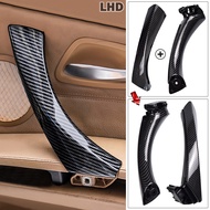 Carbon Fiber Beige Black Interior Door Plastic Pull Handle Kit For BMW 3 Series E90 E91 E92 316 318 320 325 328i