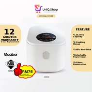 Gaabor 1.0L Mini AI Smart Rice Cooker GR-S25D Non Stick Micro Porridge Periuk Nasi Steamer Multi Coo