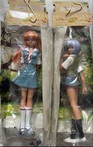 SEGA 新世紀福音戰士綾波零明日香公仔  中古 景品 膠公仔