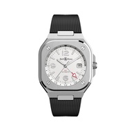 Bell & Ross BR05G-SI-ST/SRB Men's Watch BR 05 GMT WHITE Date Square Automatic 41mm Rubber Strap Blac
