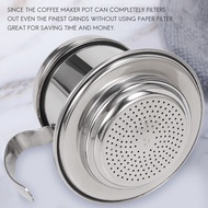 【BBI】-Coffee Pot Stainless Steel Coffee Drip Filter Machine Single Cup Drip Blender Portable Suitabl