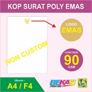 Cetak Kop Surat Concorde Hot Print Poly Emas
