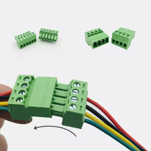 10Sets 15EDGRK 3.5mm 2/3/4/5/6/7/8/9/10/12pin Male+Female Socket terminal block connector 3.5MM pitc