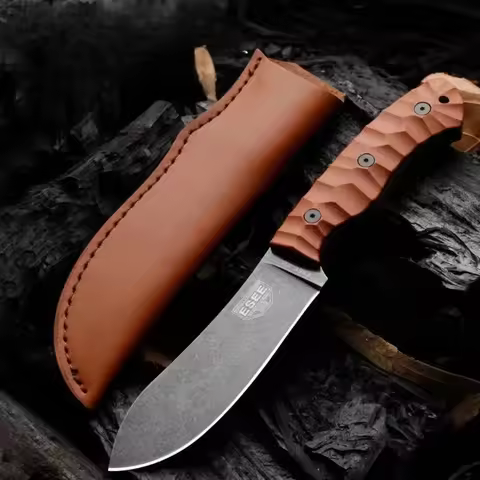 ESEE- JG5 Rowen High Hardness Outdoor Straight Knife with Sheath, Multifunctional Knife for Camping,