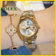 [JH] AAA rolex watch for woman Luxury Fashion Calendar Imported Quartz Movement Tuhao Gold Stainless Steel Strap Women s
