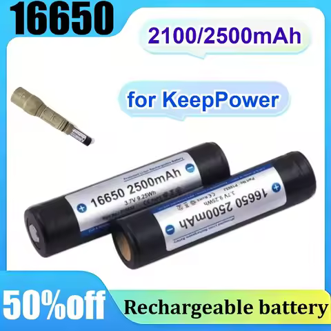 For KeepPower 16650 3.7V 2500mAh Protected Rechargeable Lithium Ion Battery for Flashlight Torch and