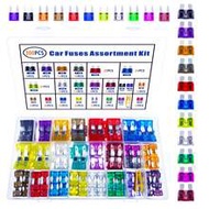 300pcs Assorted Car Blade Fuse Set, 2a/3a/5a/7.5a/10a/15a/20a/25a/30a/35a/40a Mixed Car Truck Small 