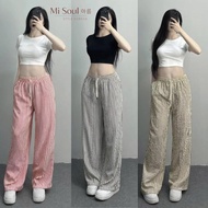 Women's Wide Leg Plaid Pants, Loose Plaid Pants 269