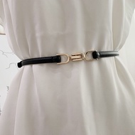 Belt No Hole Snap Buckle Adjustable Slim Matte belt for woman elegant for Dresses Pants