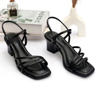 NRT -heels / 5 cm tofu heels / women's party sandals / High / Women's Tofu Heels / Slop Heels / Work