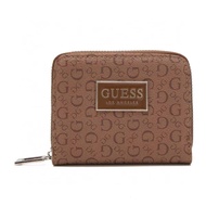 GUESS ใหม่แนวโน้มแฟชั่นยุโรปและอเมริกาพิมพ์ตัวอักษรกระเป๋าสตางค์สั้นกระเป๋าสตางค์ ID กระเป๋าใส่เหรีย