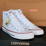 Converse All Star (Classic) ox - white Free box !!! รุ่นฮิต สีขาว หุ้มข้อ รองเท้าผ้าใบ คอนเวิร์ส ฟรีกล่อง!!!