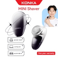 KONKA Portable Mini Mens Razor Waterproof Shaver  Pocket Size Rechargeable Shaver Waterproof Mini Bo