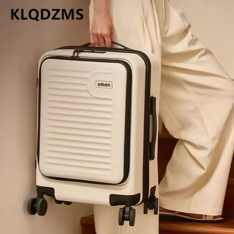 KLQDZMS Luggage Travel Bag 20 Inches ABS + PC Boarding Box 22"24"26" Large Capacity Trolley Case Stu