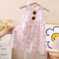 E.C children's 3-hole floral dress size 9 - 35 kg summer baby girl clothes