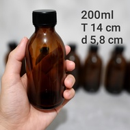 200ml Brown Glass Bottle / Bubble Medicine Bottle Brown Glass Bottle/ 200ml Brown Glass Syrup Medici
