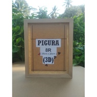 3D wooden frame, size 8R, 20, 25cm, acrylic glass. Cheapest
