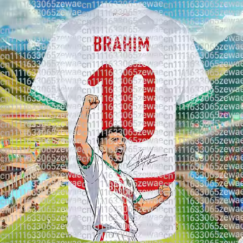 Soccer Jersey Morocco Away 2026 Brahim No.10 3D Printed Adult Kids Athleisure T-Shirt Summer Quick-d