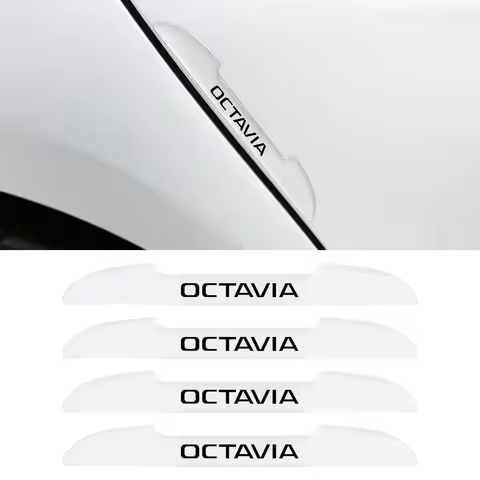 4PCS Car Door Anti Collision Strips For Skoda Octavia A5 2 Tour A4 Mk1 Mk2 3 Rs 2006 1Z A7 5ers 2007