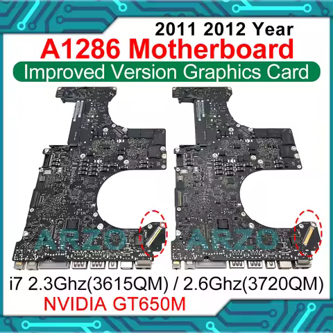 Improved version Graphic Card A1286 Logic Board For MacBook Pro 15" A1286 Motherboard GPU i7 2.3GHz 