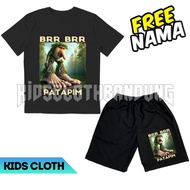 COD FREE NAME CHILDREN'S T-SHIRT SET CHILDREN'S PANTS BRR BRR PATAPIM T-SHIRT CHILDREN'S CLOTHES CHI