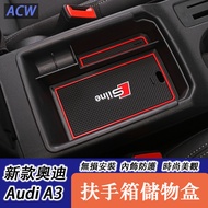 21-24 Audi A3 Two Compartments Central Storage Box Interior Modification Dedicated A3 Decoration Acc